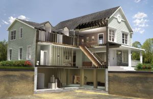 home interior cross section